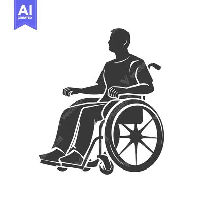 Silhouette of a Person Sitting in a Wheelchair