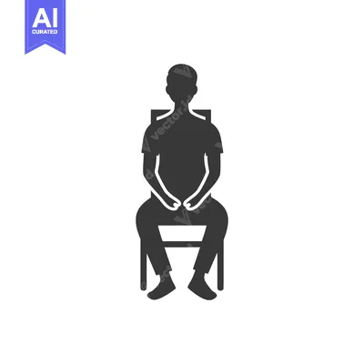 Aset premium populer: Silhouette of a Person Sitting on a Chair