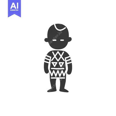 Aset premium populer: Silhouette of a Person with a Geometric Patterned Shirt