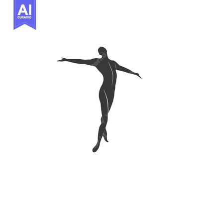 Premium design asset: Silhouette of a Person with Arms Outstretched