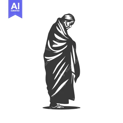 Popular premium asset: Silhouette of a Person Wrapped in a Blanket