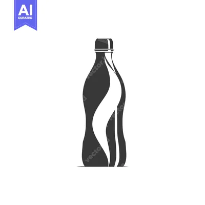 Silhouette of a Plastic Bottle with a Wavy Design