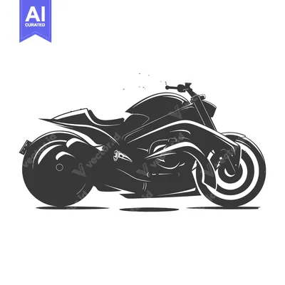 Popular premium asset: Silhouette of a Powerful Custom Motorcycle