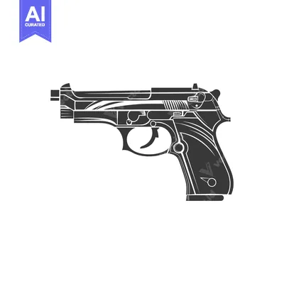 Silhouette of a Semi-Automatic Handgun
