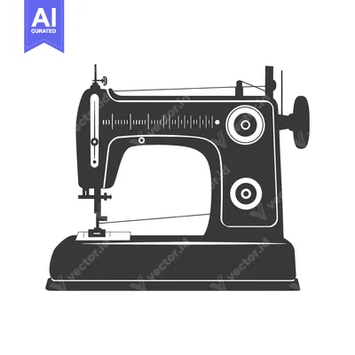 Silhouette of a Traditional Sewing Machine