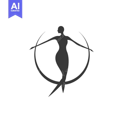 Silhouette of a Woman in a Circular Pose