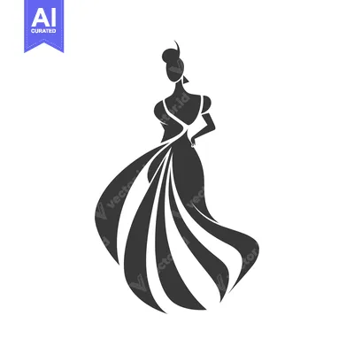Popular premium asset: Silhouette of a Woman in a Flowing Dress