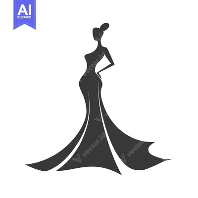 Popular premium asset: Silhouette of a Woman in a Flowing Gown