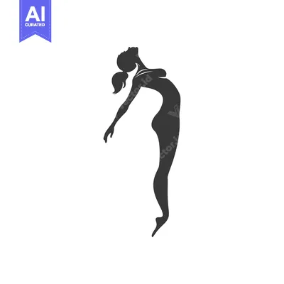 Aset premium populer: Silhouette of a Woman in a Graceful Pose