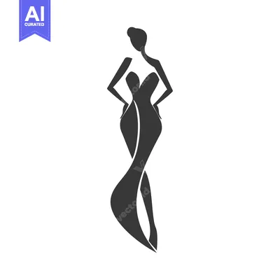 Aset premium populer: Silhouette of a Woman in an Elegant Gown