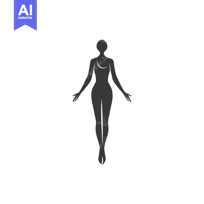Silhouette of a Woman in a One-Piece Swimsuit with Arms Outstretched