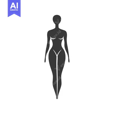 Premium design asset: Silhouette of a Woman in a Standing Pose