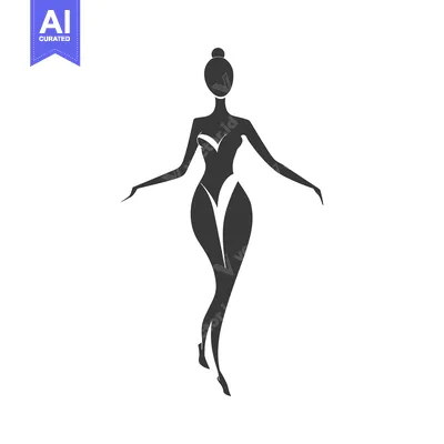 Silhouette of a Woman in a Strapless Dress