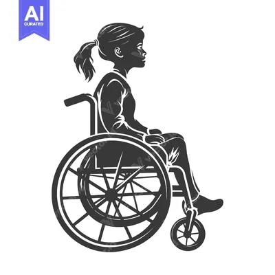 Popular premium asset: Silhouette of a Woman in a Wheelchair