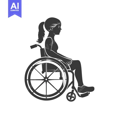 Silhouette of a Woman in a Wheelchair