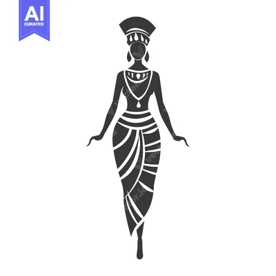 Popular premium asset: Silhouette of a Woman in Traditional African Attire
