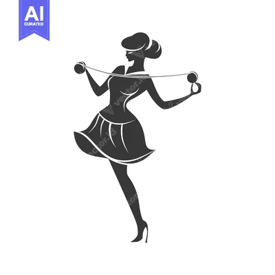 Silhouette of a Woman Juggling Balls