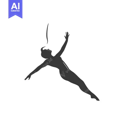 Popular premium asset: Silhouette of a Woman Performing an Aerial Silk Act
