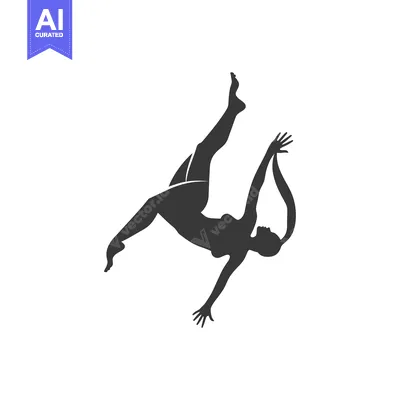 Silhouette of a Woman Performing an Aerial Silk Pose