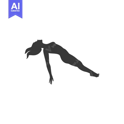 Silhouette of a Woman Performing a Yoga Pose
