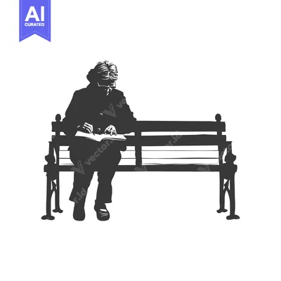 Silhouette of a Woman Reading a Book on a Bench