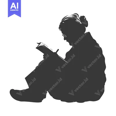 Popular premium asset: Silhouette of a Woman Reading a Book While Seated