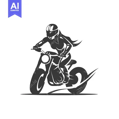 Aset premium populer: Silhouette of a woman riding a motorcycle