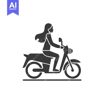 Aset premium populer: Silhouette of a Woman Riding a Motorcycle