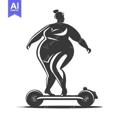 Silhouette of a Woman Riding a Self-Balancing Scooter