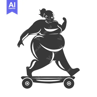 Silhouette of a Woman Riding a Skateboard
