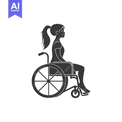 Aset premium populer: Silhouette of a woman sitting in a wheelchair