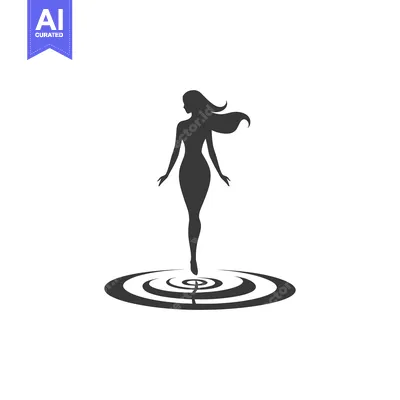 Aset premium populer: Silhouette of a woman standing on water ripples