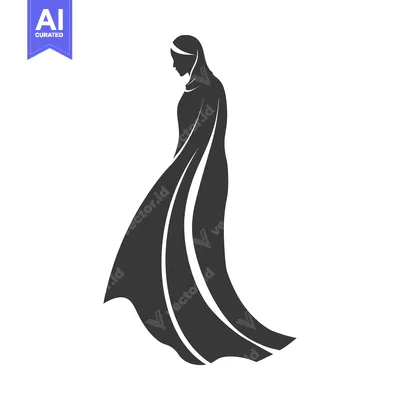 Popular premium asset: Silhouette of a Woman Wearing a Hijab